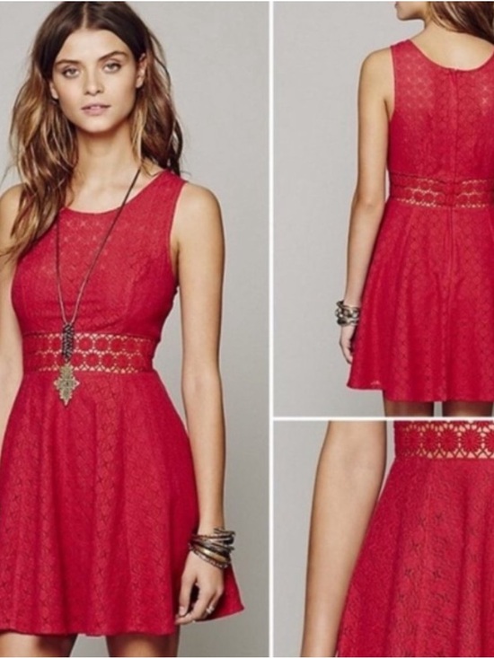 Free People Dresses & Skirts - Free People Daisy Crocheted Embroidered Dress Sz 8